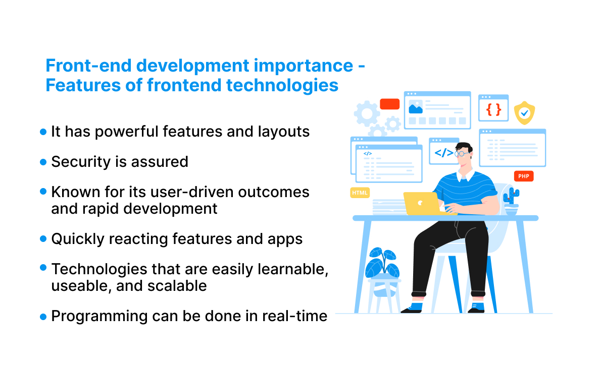 Front-end development importance - Features of frontend technologies
